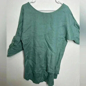 Terzo Millennio 100% Linen Blouse Size Small